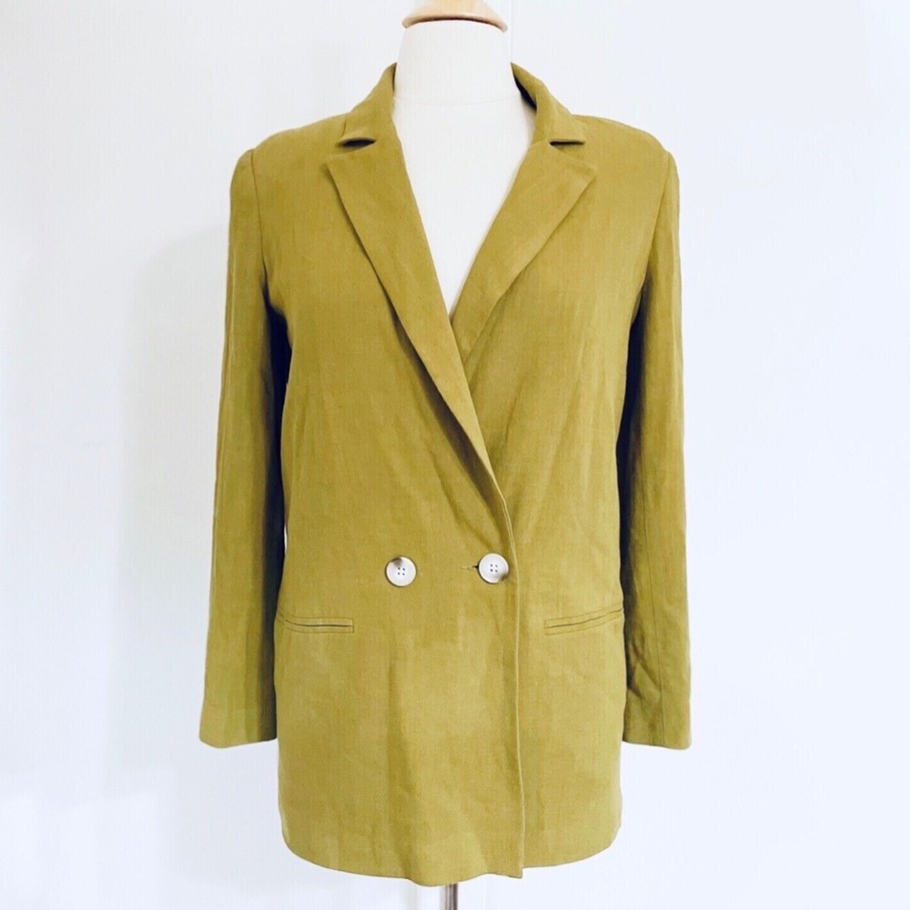 ASOS Women's Long Sleeve Oversized Blazer/Jacket/Coat Green Size US 2 / UK 6